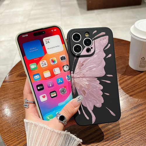 Butterfly Phone Case For iPhone 15 Pro Max 14 13 12 11 8 XR Slim Silicone Cover - Picture 9 of 24