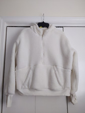 All in motion Women's Hoodie Large White Polyester Long sleeve Thumbhole Cuffs