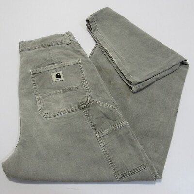 Carhartt Work in Progress Jeanshose Herren 27 grau Stretch Loose Fit gerades Bein