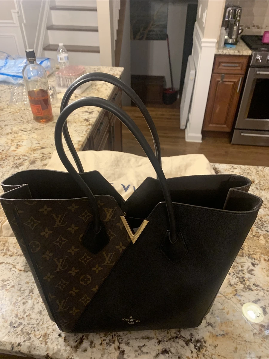 Louis Vuitton Kimono Handbag Monogram Canvas and Leather MM Black