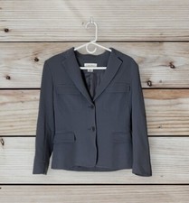 Women s Calvin Klein Blazer Slate Gray Size 6 Two Button Pockets Lined Jacket