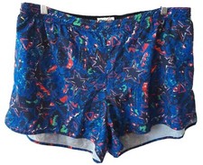 VINTAGE 80s Y2K Reebok Swim Trunks Shorts Mens Size L drawstring All Over Print
