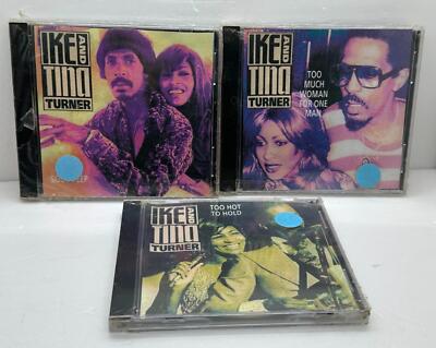 Lot of 3 Ike & Tina Turner CD Collection - Too Hot to Hold / Soul Deep / 1 More