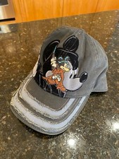Mickey Mouse Star Wars Jedi Hat Cap Disney Parks Distressed Black Size Youth
