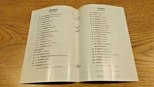 Scotland v France Rugby Programmes 1948 - 2012 - Picture 42 of 66