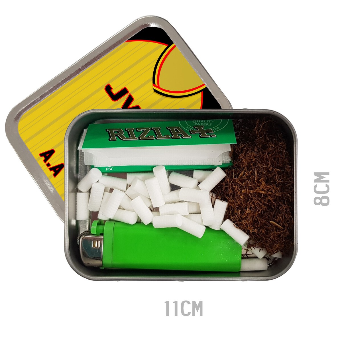 Personalised Arsenal Tobacco Tin Football Retro 2oz Baccy Dad Birthday Gift  VS03