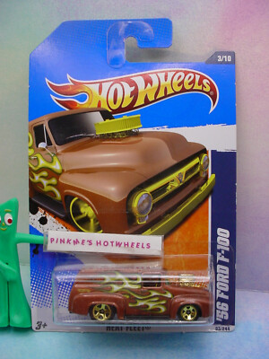 2011 Hot Wheels '56 FORD F-100 panel truck #93∞brown;gold