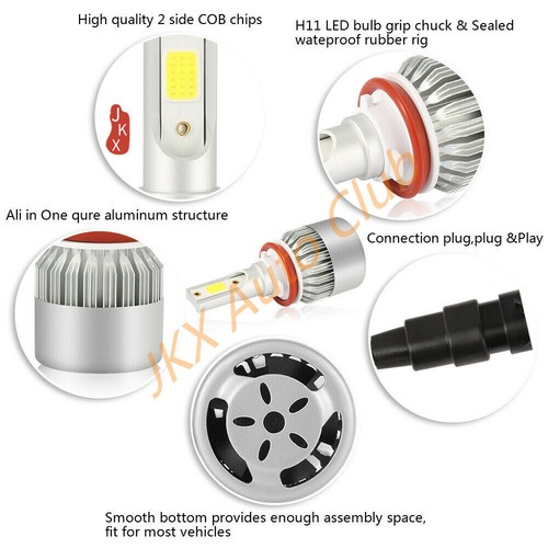 Front Bumper Fog light LED w/Bulb Switch Wiring k Kit For Nissan Kicks 2017-2020 - Picture 9 of 10