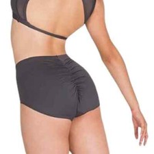 NWT Body Wrappers Black Rushed Brief Adult Small