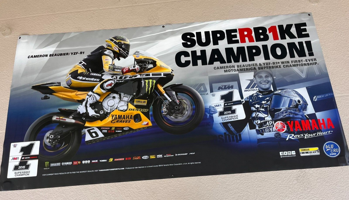 Genuine 2015 Yamaha Superbike Champion Cameron Beaubier YZF-R1 94