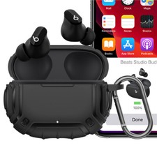 Luxury Earphone Case for Beats Studio Buds Cover Shockproof With Switch Keychain