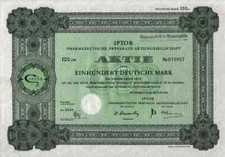 IPTOR Pharmazeutische Pr&auml;parate St. Ingbert 1966 Saarbr&uuml;cken Gro&szlig; Gerau 100 DM