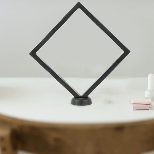 3D Floating Frame Shadow Box Display Case Jewelry Display Case with Round Base - Picture 9 of 12