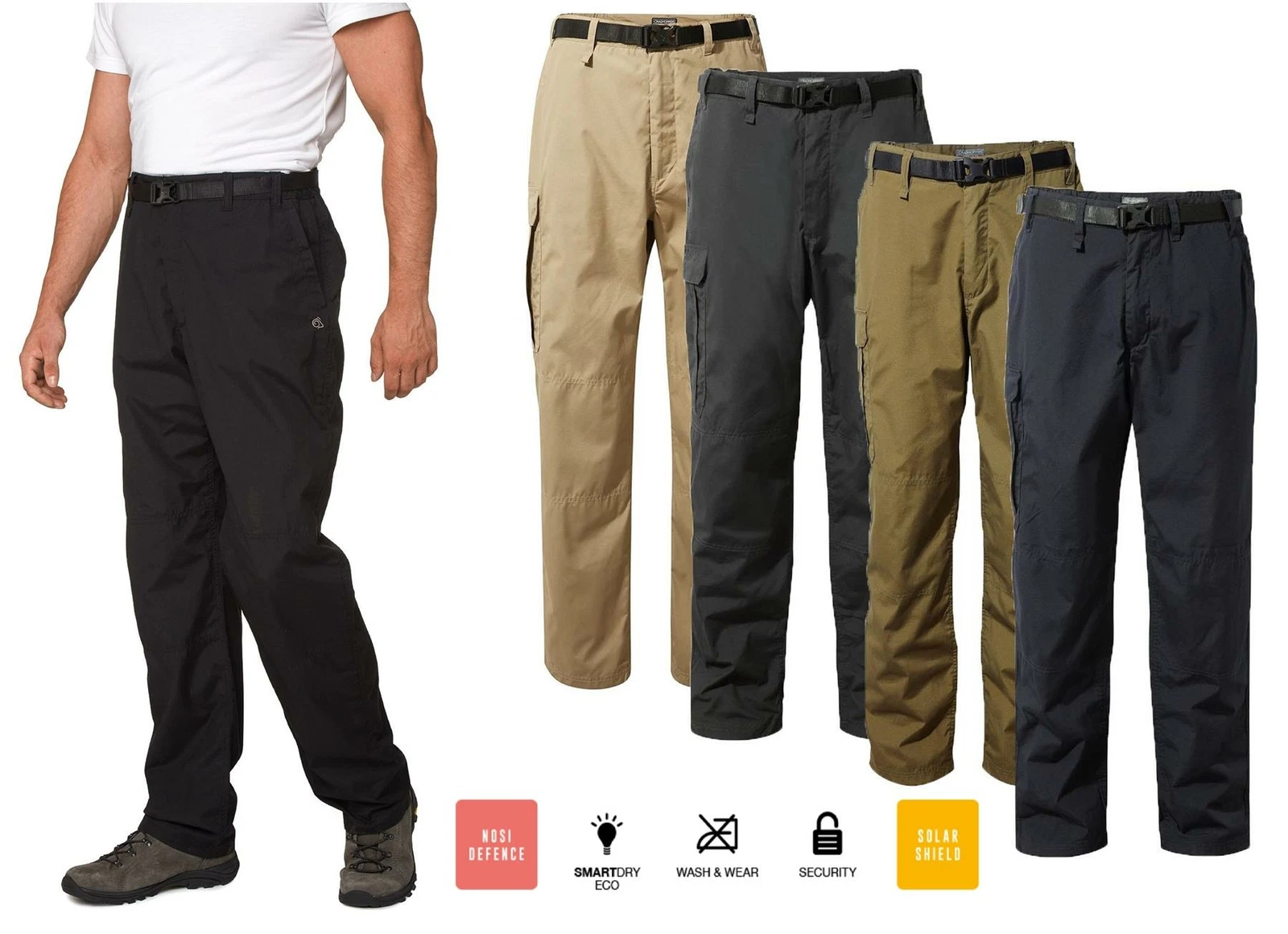 Craghoppers CMJ600 Mens Kiwi Classic Walking Trousers Nosi Defense UPF Hiking
Opens in a new window