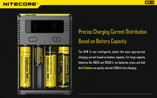 NITECORE New i4 smart battery charger IMR/Li-ion/Ni-MH/Ni-Cd - Picture 9 of 12