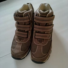 LL Bean Women's, Size 6.5 Snow Sneaker Artic Grip, Mid Hook and Loop, Brown