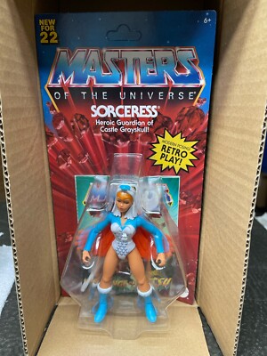 masters of the universe origins sorceress CARDS NOT MINT.  MOTU