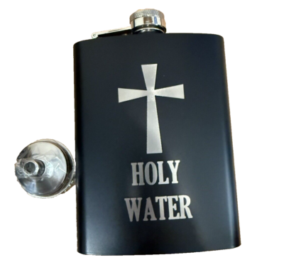 Hip Flask Noir 8oz – Gourde Plate En Inox (HipFlaskPlus)