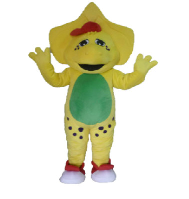 Yellow Dinosaur Mascot Costume Adult Halloween Party Cosplay Mascot Event
