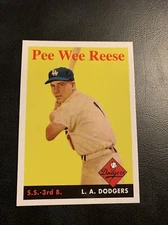 #60YOT-07 375 1958 Pee Wee Reese Brooklyn Dodgers archives  2011 Topps Cb32a