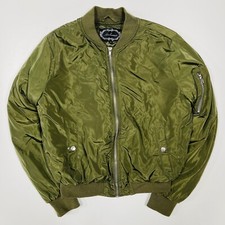 Ladies Khaki Bomber Jacket - Medium