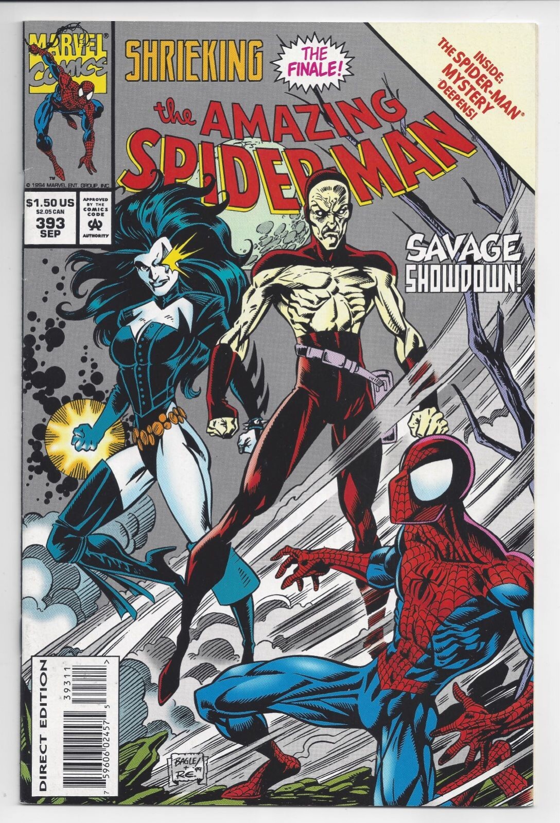 AMAZING SPIDER-MAN #393 SEPT 1994 BEN REILLY CARRION SHRIEK