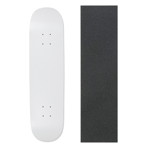 Blank Skateboard Deck - 8 pollici - Dip White con impugnatura Jessup - Foto 1 di 5