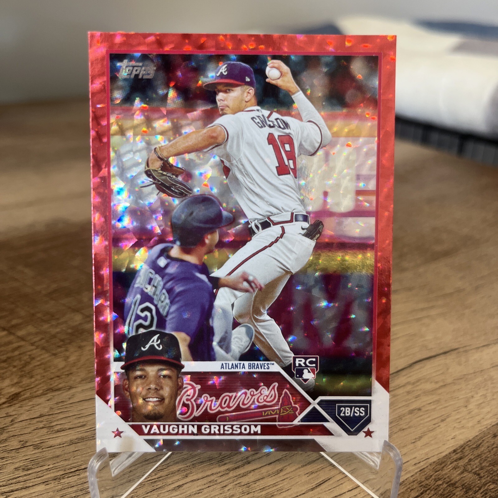2023 Topps Series 1 Vaughn Grissom RED ICE FOIL RC #/199 SP #275 BRAVES