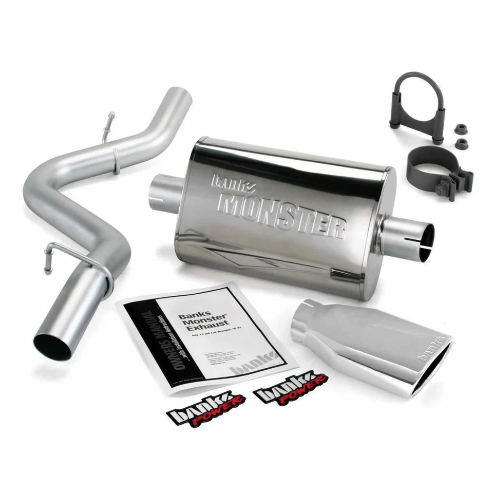 Banks Power Monster Exhaust System Fits 1997-1999 Jeep 2.5 4.0L Wrangler TJ - Image 3 of 4