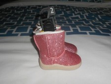 NEW, Wonder Nation Infant/Toddler Girls Shiny PINK GLITTER Boots Size 2