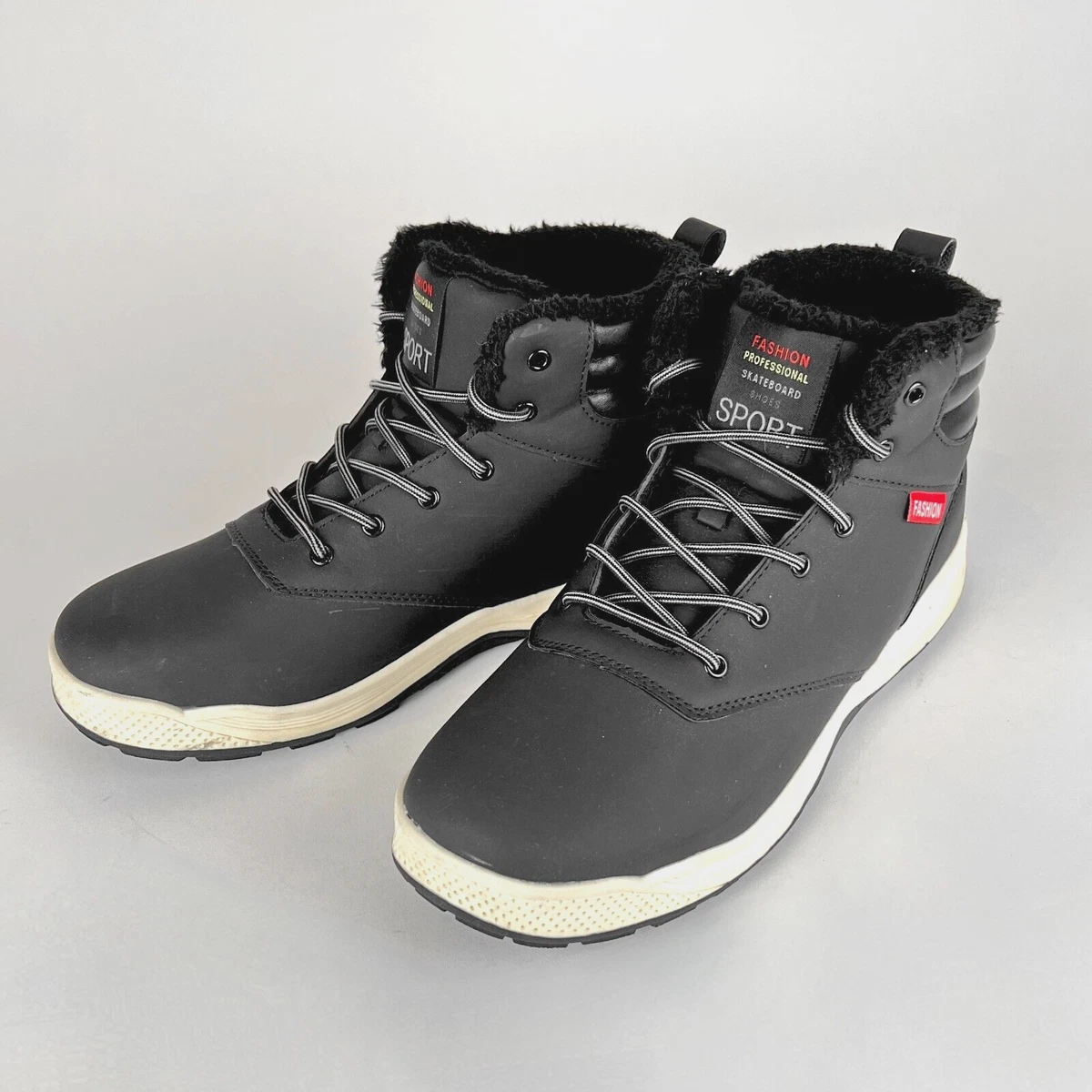 Mens Thick, Cold Resistant, Professional Skateboard Lace-Up Boots Blk 14570634YL 80950_DBR.jpg main image 4