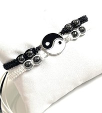 Best Friend Bracelets for 2 Matching Yin Yang Adjustable Cord Bracelet for Bff