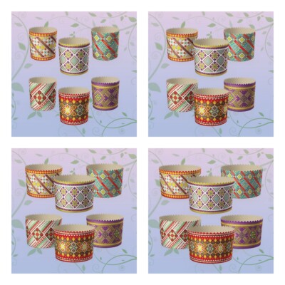 6 Stück Backpapierformen für Ostern Brot Kuchen Panettone Paska 