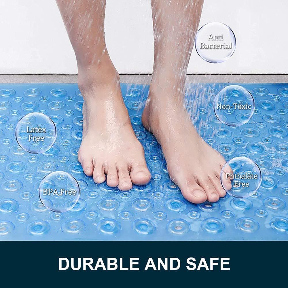 AntiMold Bath Mat Non Slip Bathtub Strong Suction Extra Large Rubber