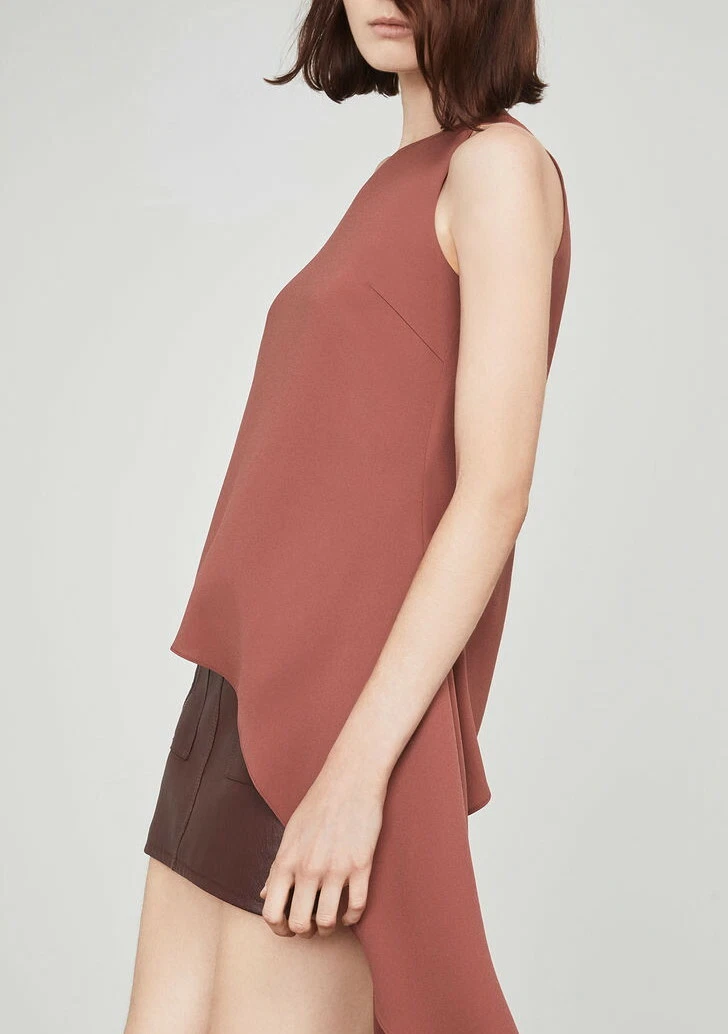 NEW BCBG MAXAZRIA CERISE ONE SHOULDER ASYMMETRICAL TOP LMQ1Z426