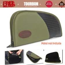 Tourbon 14" Pistol Pouch Zipper Rug Case Soft Padded Handgun Storage Carry Bag