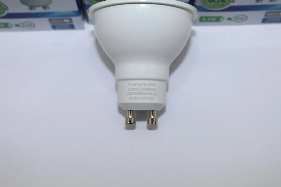 6-pack 6.5W LED Lights Dimmable 500 Lumens 3000K Warm White GU10 75W equivalent - Image 4 of 4