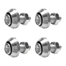4 PCS Motorcycle License Plate Bolts, M6 Aluminum Alloy Car Tag Frame Decorative