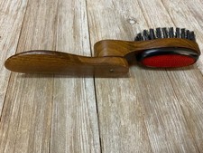 Vintage SWANK West Germany 3 In 1 WOOD HANDLE Lint Travel BRUSH Shoe Horn