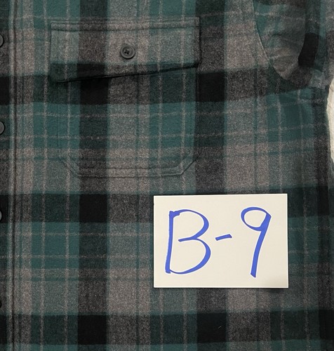 LL Bean Men’s Flannel Button Shirt Large Traditional Fit Green Black - Picture 8 of 8