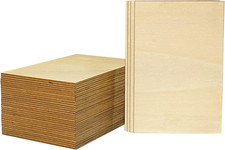 36 Pack 4 x 6 Inch Rectangle Unfinished Wood Pieces Small Plywood Sheet for Craf