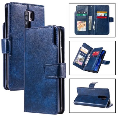 Color: Brown, Material: Wood - Flip Leather Case for Redmi Note 13 12 11 Pro 13C