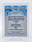 JALEN BRUNSON 2025-26 TOPPS CHROME UPDATE 1980-81 GOLD GEOMETRIC AUTO /50 Q0895