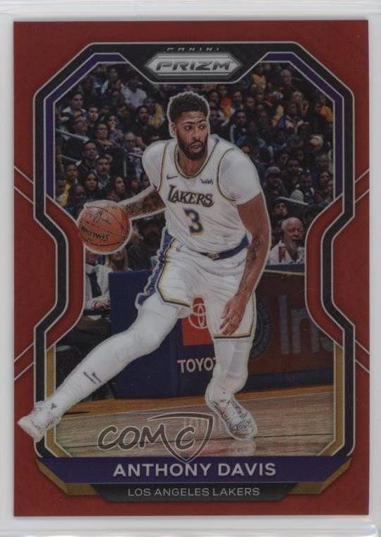 2020-21 Panini Prizm Red Prizm 117/299 Anthony Davis #109 14t3
