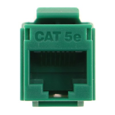 SIGNAMAX KJ458MT-C5E-GN CAT5E RJ45 KEYSTONE JACK, UTP, T568A/B, GREEN