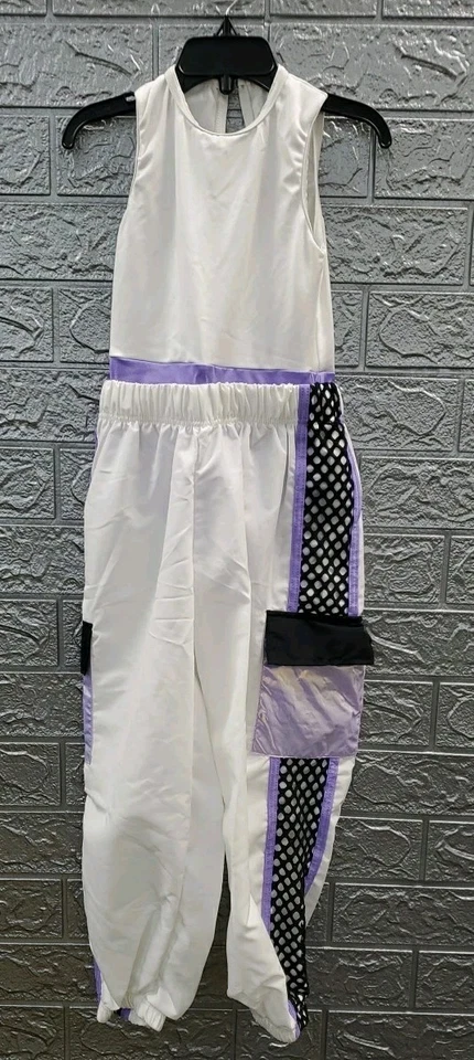 Nuevo Weissman Stop Drop Roll Una Pieza con Chaqueta Blanco/Púrpura Talla 6/6X Foto 4 de 4