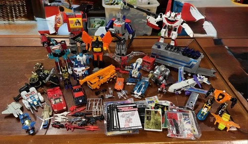 Vintage Transformers Original Figures Weapons Stickers Booklets Inserts Huge Lot