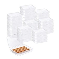 30 Pcs Plastic Crayon Box with Lid, Bulk Clear Crayon Holder, Clear Crayon Or...