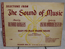 Selections From The Sound of Music Sheet Music Easy-to-Play Piano Solos 1960