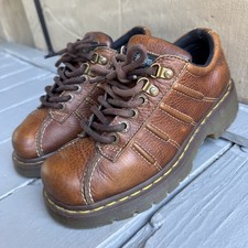 Vintage Dr Martens DM s shoes Mens US 7/ UK 6 Brown Leather Chunky Oxfords Y2K